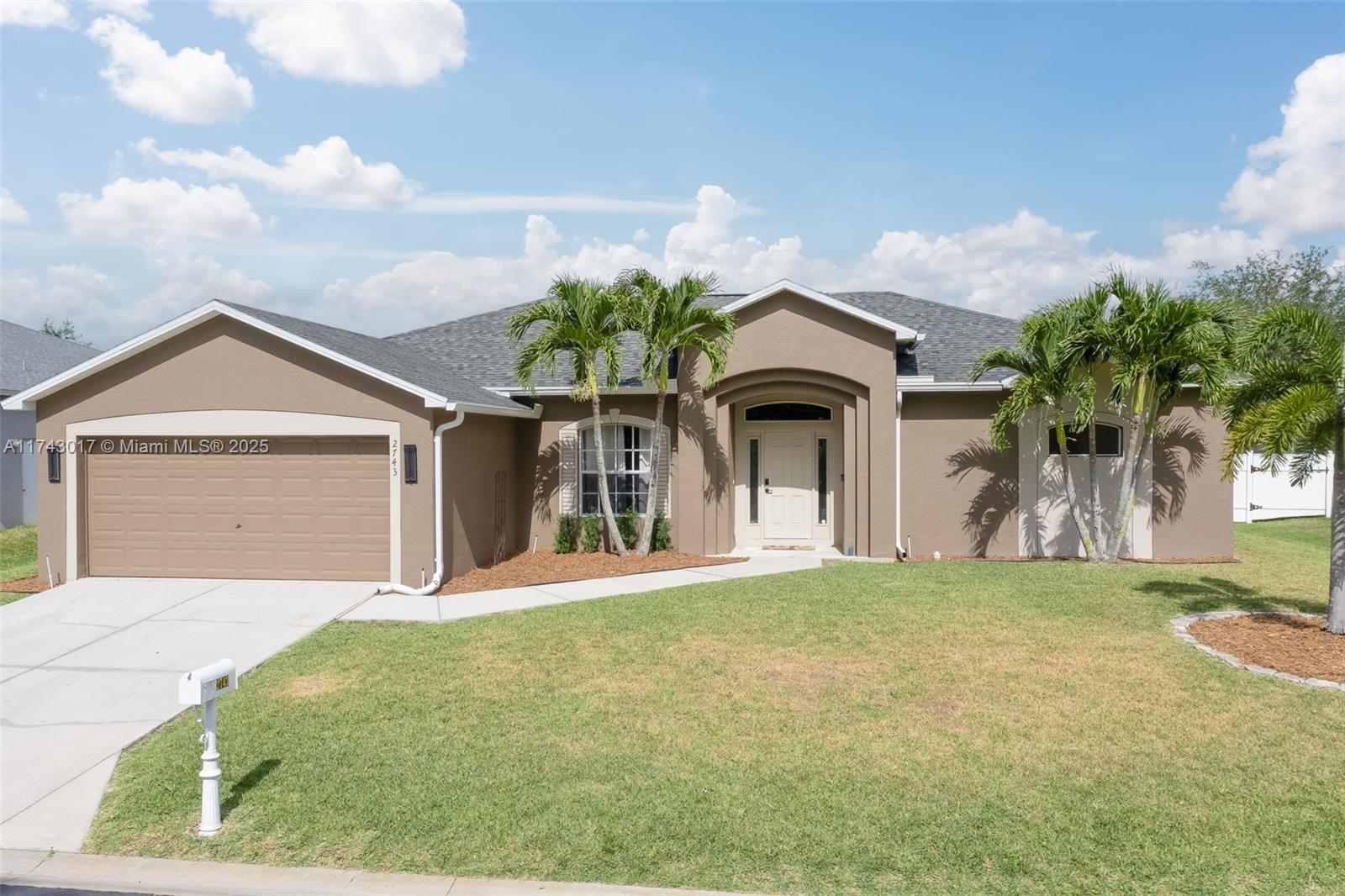 Welcome to 2743 Nature Pointe Loop in the serene Hawk’s Preserve neighborhood. With 2,317 SQ FT under air, 3 bedrooms, 2 bathrooms, formal dining area, large chef’s kitchen, and spacious indoor and outdoor living areas, this home is perfect for those seeking comfort, functionality, and luxury. Notable improvements include a NEW ROOF in 2024, NEWER A/C SYSTEM installed just three years ago, updated LED lighting, newer plumbing fixtures, and a suite of newer appliances installed within the last few years. Enjoy the abundant screened-in covered lanai area and pristine backyard enclosed with white vinyl privacy fence. Bonus, there is a 4-foot garage extension on the 2 car garage and the home is wired for a generator—Generac GP5500 Generator in the garage will convey to the new owner.