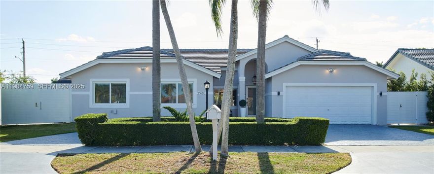 Completely remodeled single-family corner-lot home in highly desirable area at Kendall. This stunning 4-bedroom, 2.5-bath residence sits on an 8,000+ sq. ft. + In Laws Quarter surrounded by mature trees for total privacy. Features include a new flat roof (2 years), new central A/C. remodeled kitchen and bathrooms, custom closets, ceramic tile floors throughout, & electric blackout curtains in all rooms. Enjoy a remodeled pool with travertine marble throughout the entire patio & a covered terrace with Zipper outdoor curtains-perfect for entertaining year-round. The property also offers a nearly 9-foot-high double gate with ample space for RV, trailer, or boat parking, plus a built-in library area. Move-in ready, elegant, & located near top-rated schools, highways, shopping and restaurants.