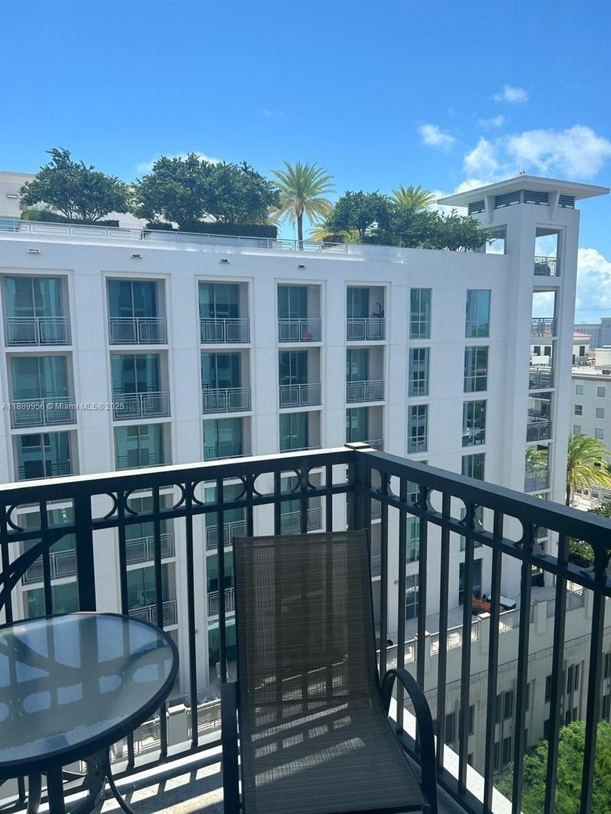 1bdr/1bth condo full of light, with an open concept floor plan at the sophisticated Merrick Manor in Coral Gables. 768 A/C Sq Ft + 66 Sq Ft Balcony Total 834 Sq Ft.  Featuring high-end finishes, built-in kitchen with Bosch appliances, white quartz countertops, a spacious bathroom, inside unit washer & dryer, and porcelain floor tiles. Large glass doors lead to a balcony that allows light to flow inside. The building offers a Club lounge, a fully equipped business center, gym, BBQ areas, and resort-style saline Pool. 24-hour Concierge, valet, and security.
This apartment is Pet-Friendly. Located in the heart of Coral Gables. Everything you need is just steps away: the Village of Merrick Park stores, restaurants, spas and salons, coffee shops, offices, and more!