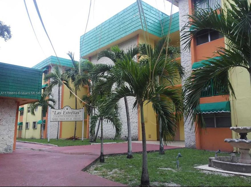 OWNER FINANCING AVAILABLE WITH 30% DOWN. BEST PRICED UNIT IN THE BUILDING! Great apartment 1/1 located on the first floor of Las Estrellas Condominium in the heart of Hialeah. Perfect for an investor, Leased $1,700.00 per month. Laundry facility also located on the 1st floor, pool, gated parking space, 1 assigned parking, and other parking available. Gated community. Low HOA fee. Located near schools, shopping, and highways. Property is tenant occupied, call for showing. Bring your best offer. PERFECT FOR INVESTORS.
