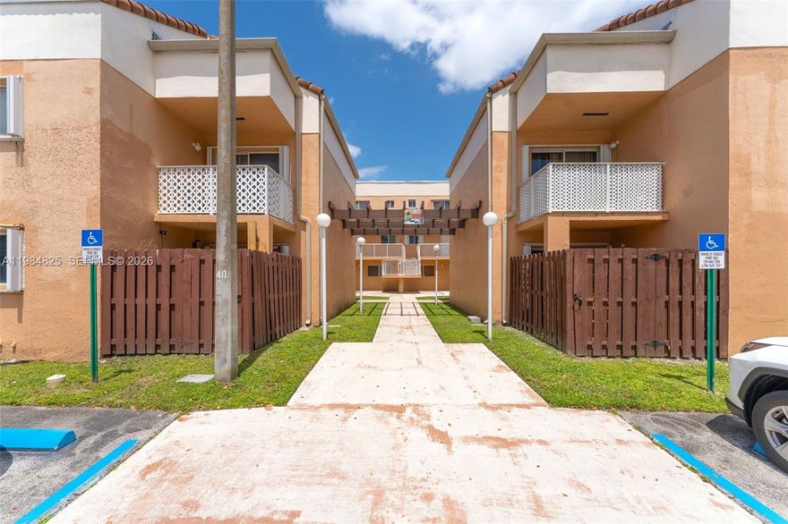 Beautiful first-floor unit featuring 2 bedrooms and 2 bathrooms with a small private patio to enjoy. The unit offers a spacious layout with an updated kitchen and bathrooms, along with tile flooring throughout. Freshly painted and move-in ready. Washer& dryer inside the unit for added convenience. Assigned parking. Easy to rent, making it a great option for both homeowners and investors.

The community is currently undergoing exterior painting, enhancing the overall appeal. Centrally located near schools, shopping, and public transportation.