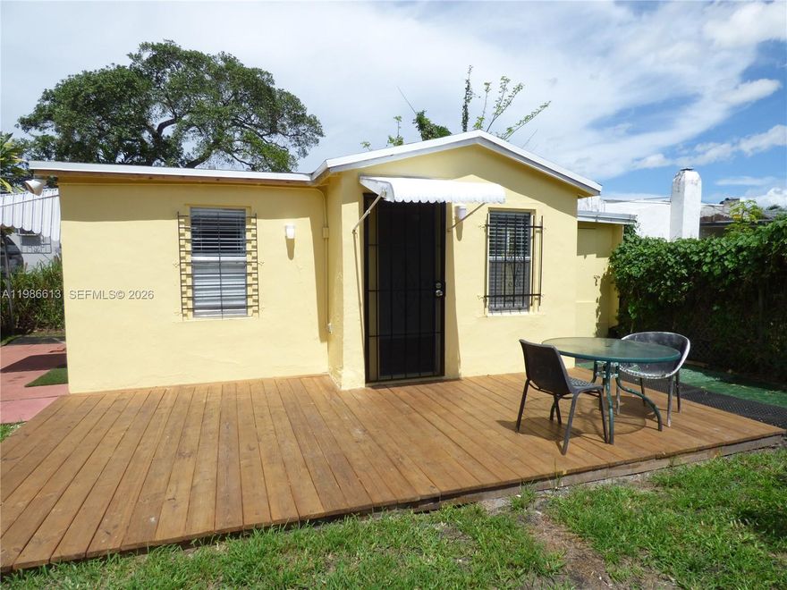 Miami. Remodeled 1 Bedroom 1 Bath. New Roof March 2026, Freshly Panted Inside & Out. Modern Kitchen with Snack Counter. Updated Bath. Wood Laminate Floors. Large Wood Deck. Canopy Carport. Utility Room with Washer & Dryer. Large Totally Fenced Yard. Fruit Tree. Security Bars. Room for Pool or RV. Fantastic Opportunity
