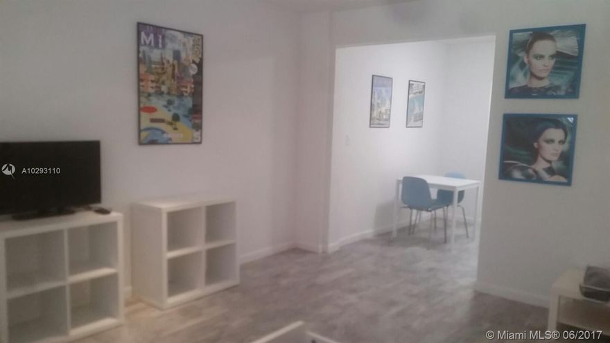 Beach Haven completely renovated with new kitchen and bathroom.  Washer/Dryer combo, dishwasher and range are new. Newly installed Light granite counter tops, light grey tile floors, and cabinetry!   Recessed lighting, walk in closet, gas range, new window treatments.  Almost completely furnished.  Located in the Heart of South Beach within blocks to the beach, shopping, restaurants, Flamingo park!  Beautiful Art Deco building with lush landscaping and courtyard.  Be first to call.