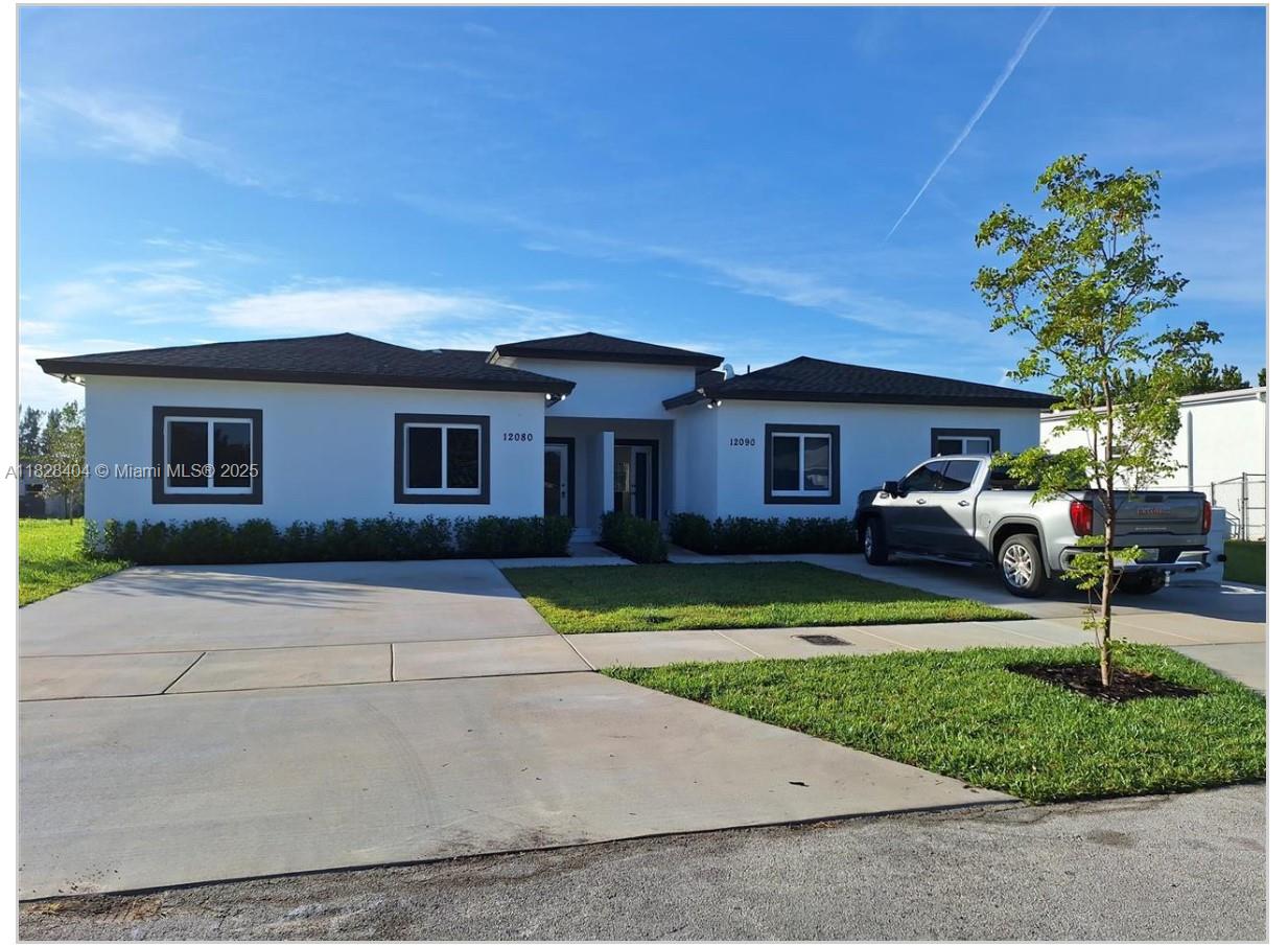Newer construction built in 2023! Nestled on 1/4 acre, the Duplex features a long driveway. 8/4 total 4/2 each unit, newer appliances, laundry inside a closet in the hallway. The exterior has impact windows, large lot with enough space to storage boat or RV, quiet neighborhood. Hurry won't last. Call now!