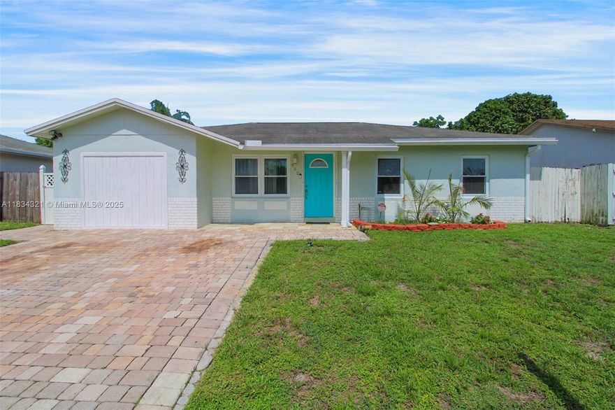 Nestled in a quiet North Fort Lauderdale neighborhood, this beautifully updated 3/2 POOL home also features a converted garage perfect as a 4th bedroom, home office, or kids’ game room. The fully renovated kitchen boasts granite countertops, premium appliances, and a modern open layout that flows seamlessly into living spaces. Step outside to a covered patio that overlooks a serene, private pool area surrounded by lush landscaping, ideal for entertaining or quiet relaxation. Additional highlights include impact windows, elegant porcelain tile flooring, one bedroom used as a large closet will be converted back.seller contribution