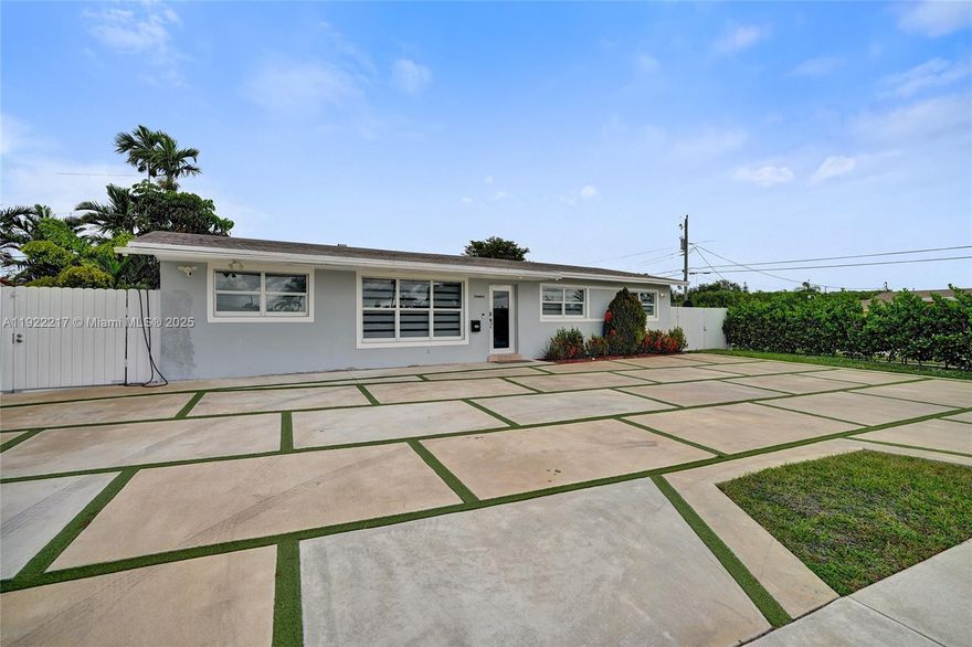 Discover modern comfort and timeless style in this beautiful home centrally located just off highly desired Miller Dr. neighborhood. Remodeled within the last 3 years, this home features new impact windows and doors, kitchen with new cabinets, stainless steel appliances, drop down kitchen countertop with plenty of storage, recessed lights, laundry room with new washer/dryer, a 2018 architectural shingle roof. Enjoy the outdoors with a summer kitchen, covered patio and heated pool perfect for entertaining. The oversized corner lot offers side access, ample parking for a boat, RV, or commercial vehicles and electric car station. No HOA! This beautiful home is ready for you to visit and fall in love!