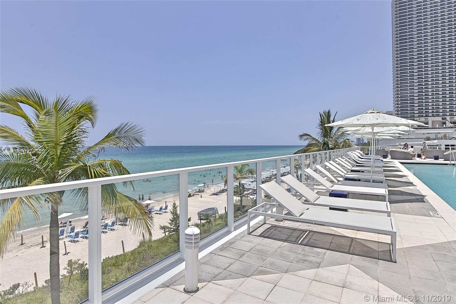 Direct OCEAN and BEACH, SPECTACULAR 5 bedrooms, 4.5 bathroom, 3400 Sq.FT, fully furnished, professionally finished and designer decorated in a boutique, 49 Residences Apogee Beach. Floor to ceiling high impact windows, large wraparound balconies, remote control window coverings, Italian marble throughout, Italian built-in cabinetry, stainless steel appliances, custom closets, Italian interior doors, modern, light Italian furniture. Amenities include: Beach and heated pool with full service, fitness center with Peleton Bike, club room and game room with billiards, TV, 24/7 concierge and complimentary valet for guests, sauna, massage rooms, lounge chairs and comfortable day beds overlooking the Atlantic Ocean. Unit comes with a pool side fully furnished Cabana!. Pure Luxury! See pictures!