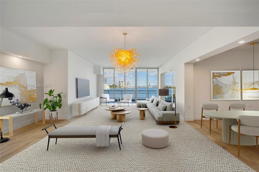 This completely remodeled 4BR/4.5BA waterfront unit offering 3,257 SF of refined living. An expansive wraparound bayfront terrace showcases the most spectacular, unobstructed views of Biscayne Bay, Government Cut, & Downtown Miami. Features include a spacious flow-through living & dining layout direct terrace access, a large family room, and a sleek chef’s kitchen with GE Café smart appliances, custom cabinetry, granite countertops, & eat-in center island. Private principal suite boasts a lounge area, flexible office/den, and spa-inspired bath, while a large guest suite opens to the main terrace. All bedrooms have en-suite baths. Unit includes a private 2-car garage. Enjoy Three Tequesta Point’s resort amenities: 24-hr security, valet, bayfront pool, fitness center, tennis courts & more.