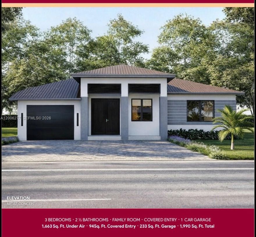 New community with no association or CDD, 3 and 4 bedrooms available.
3 bedrooms, 2.5 bathrooms on story single family house with 1 car garage.
Estimated closing date by 11/30/2026. Only floor plans available. Call for details