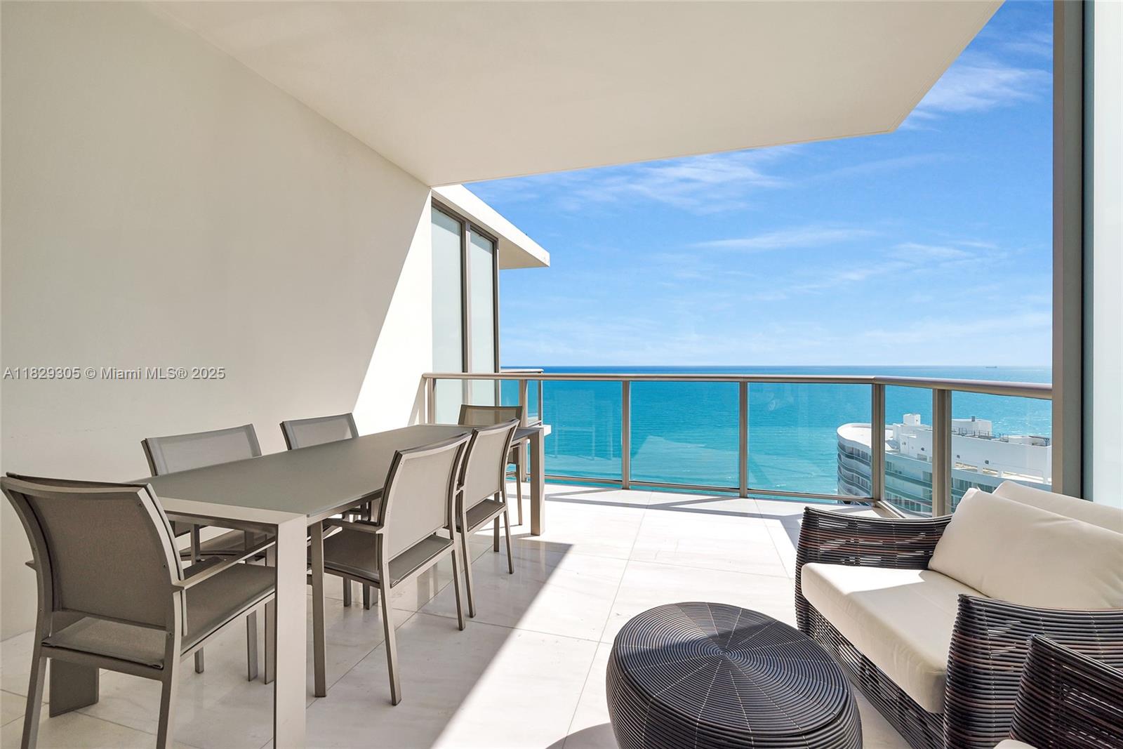 Experience luxury living at the St. Regis Bal Harbour in this beautifully furnished 2-bedroom, 2-bath penthouse-level residence with stunning direct ocean views. Located in the exclusive center tower, it features two spacious terraces, a master suite with king bed, walk-through closet, and oversized bath, plus a second bedroom with a queen and Murphy twin bed. The open kitchen and living area are perfect for entertaining.
Enjoy 5-star hotel amenities: Remède Spa, Butler Service, Gourmet Dining, private beach club, in-room dining, and full access to both residence towers. Just steps from the Bal Harbour Shops.