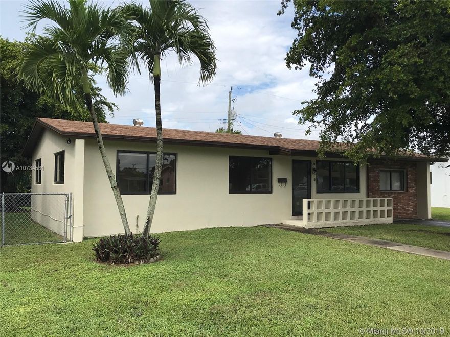 LOCATION, LOCATION, LOCATION! THIS SPACIOUS 3 BEDROOM, 1 BATHROOM HOUSE HAS FRESH INTERIOR PAINT. KITCHEN HAS GRANITE COUNTER TOPS AND SS APPLIANCES. ENJOY THE PRIVATE BACKYARD AND COVERED OUTDOOR LIVING AREA. WASHER/DRYER INCLUDED. RENT INCLUDES LAWN SERVICE AND TRASH. LOCATED NEAR MULTIPLE PUBLIC AND PRIVATE SCHOOLS. IMPACT WINDOWS THROUGHOUT. PETS OK WITH NON-REFUNDABLE PET DEPOSIT. UPFRONT FEES INCLUDE: FIRST MONTH AND 2 SECURITY DEPOSITS.