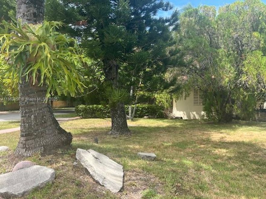 Corner Property in Miami Beach with an oversized lot 11,724 sf. Cozy and quiet House surrounded by trees.
The Pool was filled in by previous owners.
The property next Door also for sale 
Combining the two lots makes a total of over 22,000 SQ F