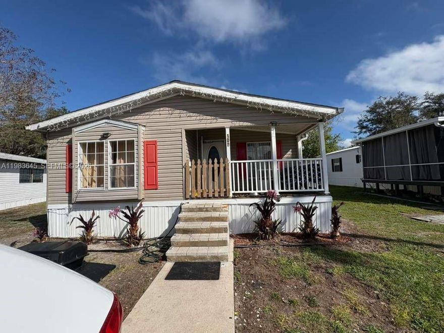 Beautiful 3-bedroom, 2-bathroom mobile home located on a desirable corner lot with extra outdoor space. This well-maintained home features new flooring throughout and an upgraded kitchen with a modern feel. The spacious master bedroom offers a large bathroom with a double sink vanity, relaxing jacuzzi tub, and separate shower, creating the perfect private retreat.

Current lot rent is an affordable $880 per month. Located in SunLake Terrace Estates, a pet-friendly, all-age community with great amenities including a heated pool, clubhouse with social activities, fitness center, playground, basketball courts, picnic areas, and a beautiful pond to enjoy peaceful walks and nature. Conveniently located near shopping, dining, businesses, healthcare facilities, and just a short drive to Orlando attractions and Lakeland.

Whether you are looking for a full-time residence or a seasonal getaway, this home is a great opportunity. Schedule your private showing today!

All listing information is deemed reliable but not guaranteed and should be independently verified by the buyer. Buyer is responsible for verifying lot rent, fees, community rules, and square footage. Financing may be available through third-party lenders. Sales price does not include tax, dealer, or administrative fees.