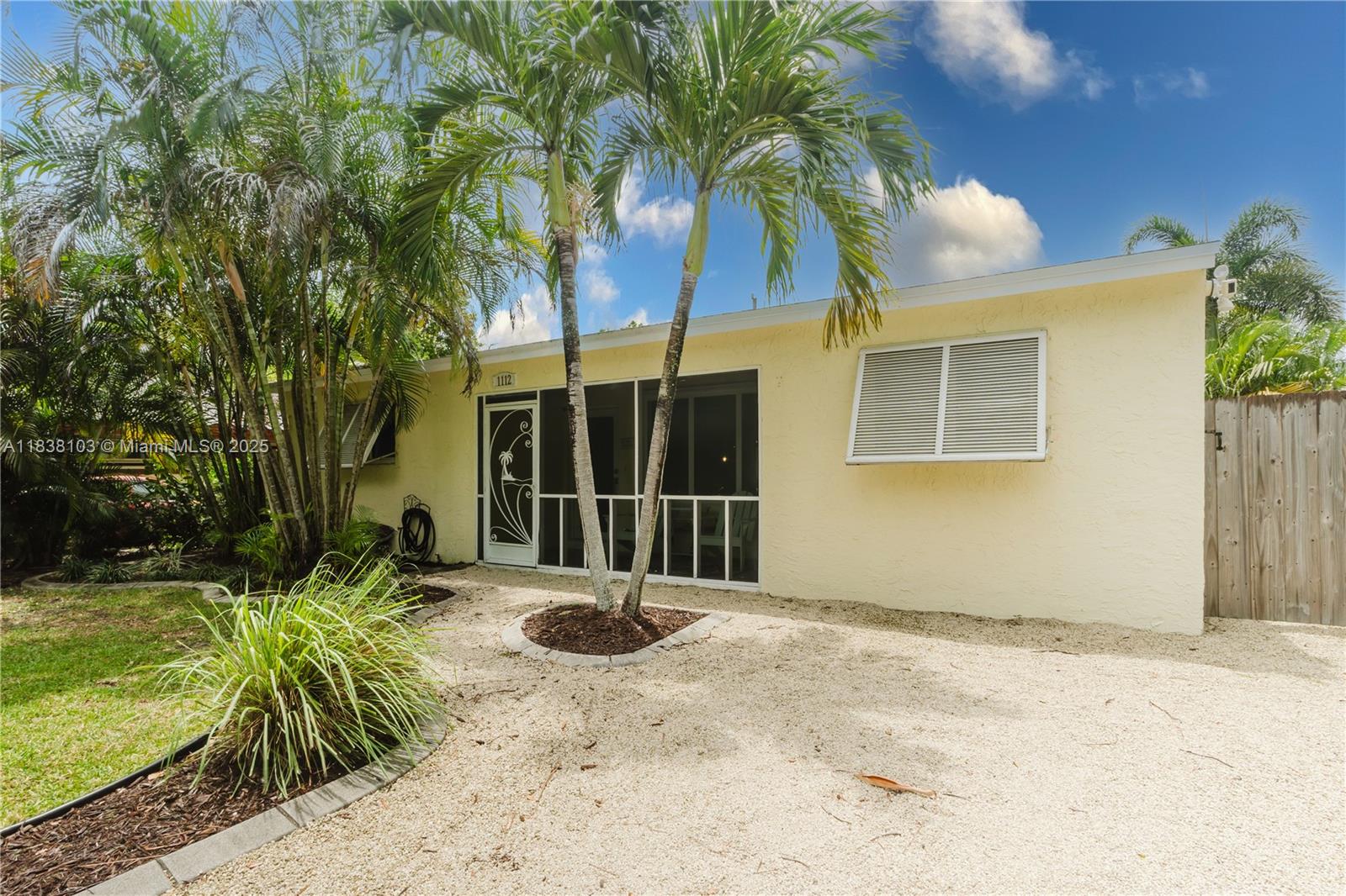 Discover the perfect blend of comfort, charm, and waterfront living in this beautifully updated 2-bedroom, 1-bath pool home. Situated along a quiet canal, this inviting home features restored terrazzo floors, Corian countertops, and new impact windows throughout. A versatile extra room easily serves as a third bedroom or home office. Recent improvements include a 2020 main roof, central AC with a mini split, and upgraded insulation for energy efficiency. Step outside to your private backyard oasis—complete with a sparkling pool, lush Empire Zoysia sod, a custom outdoor bar, and an outdoor shower. Launch your kayak or paddleboard right from your front yard and embrace the best of South Florida living.