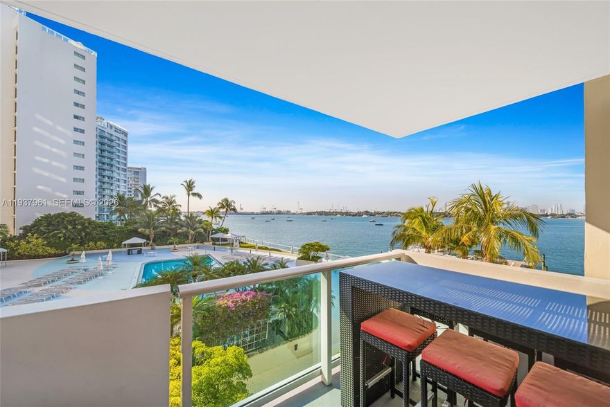 Beautiful furnished studio in stunningly remodeled Mirador North Tower, basic cable and wifi included, fiber optic. Electricity included up to $80 only (see broker remarks), Newly installed 65’’ tv (not in pics), fully equipped kitchen, ample terrace with views of the pool and the bay, terrace new mini sofa (not in pics), New queen bed, new dresser and new sofa bed (not in pics), unit recently painted with a different warm color.
Realtors Please read Broker remarks for showings and submitting offers, tenant questionnaire is attached.
Note: Pool will be close starting October 2026. 
Thank you.