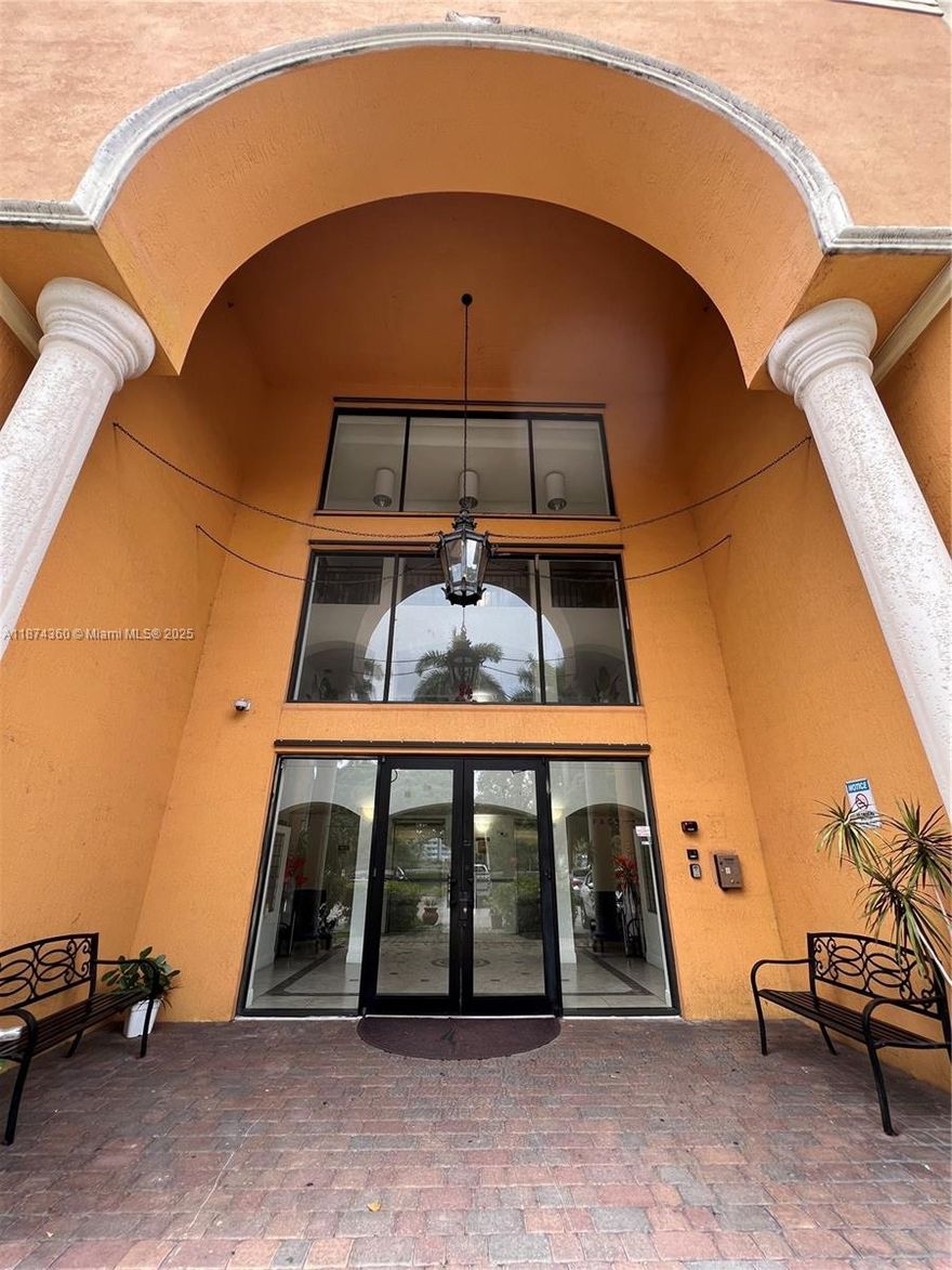 Comfortable and convenient living in this spacious 3-bed 2-bath corner unit ground-floor condo with 2 reserved parking spaces.The unit features a clean and functiona lkitchen equipped with stainless steel appliances, washer and dryer in unit.The bathrooms are well-kept, and the bedrooms offer plenty of space. Being close to MiamiInternational Airport,major highways,FIU,Doral and some of the best shopping malls Dolphin and InternationalMall. Amenities such as a Olympic size pool,heated jacuzzi, clubhouse, BBQ area and a fitness center. Trail pathsbehind the building lead directly to LA Fitness,Walmart and restaurants all within a few minutes walk.Quick HOAapproval. Property is tenant occupied until September 30. Please allow 24-hour notice for showings.