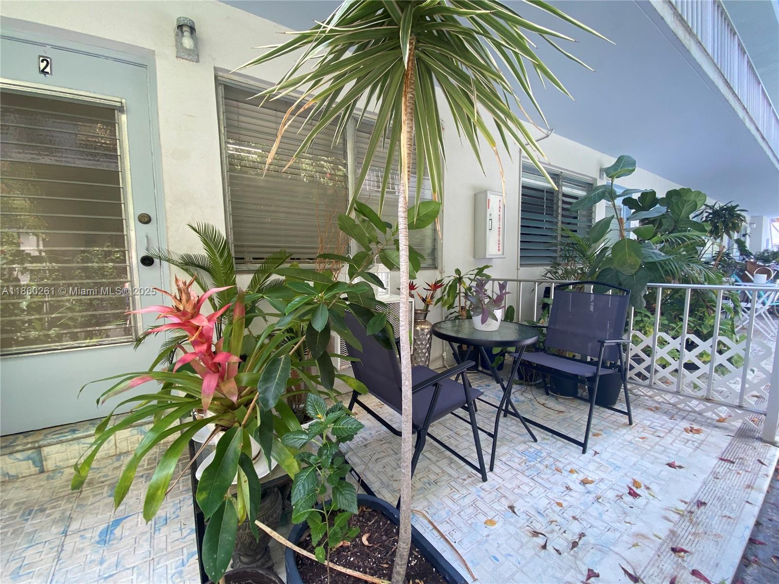 Spacious 1BD/1BA condo in the heart of South Beach featuring 600 sq ft of interior space and a large terrace filled with plants, creating a serene outdoor oasis perfect for entertaining or relaxing. This ground-floor residence includes conveniences such as assigned parking and an in-unit washer/dryer. Located just minutes from the beach, Flamingo Park, shopping, and dining. The boutique building combines classic charm with modern comfort, making it ideal as a primary residence, vacation retreat, or investment property. A unique opportunity to enjoy South Beach living with outdoor space. Pets are ok. Easy to show.