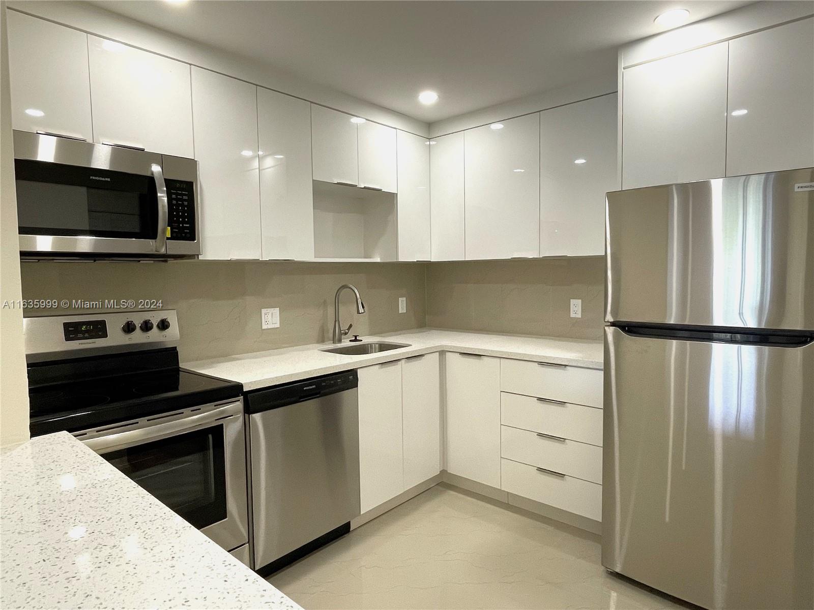 Available for Lease starting September 2, 2024. Remarkable complete renovation of 1 bed/ 1 bath unit. Enclosed community with pool, close to Oletta River State Park, restaurants, and the local City Tennis Center. New Stainless steel appliances, new AC, quartz counter tops, soft close cabinets, recessed LED lighting, tile floors, screened balcony. New everything! Close to 826 highway. Walk across the street to the park and play tennis. Ready for immediate occupancy upon HOA approval.