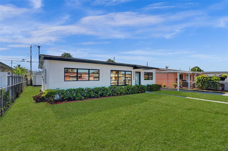 APPRAISED AT 550K!! BUYERS CREDIT AVAILABLE!! INSTANT EQUITY, GET IT ASAP! Situated right by the prestigious Hialeah 49th Street, with 3 spacious bedrooms and 1.5 stylish baths, this elegant residence sits on a concrete slab foundation, eliminating any potential crawl space issues. It blends comfort and sophistication with modern finishes, designer lighting, and luxury flooring. The gourmet kitchen shines with high-end stainless steel appliances, perfect for enjoying everyday living. Relax in the generous patio/backyard. Fully enclosed with a metal fence offering ample parking with direct street access, ideal for RVs and boats. The City has just redone street asphalt, parking, sidewalks and approaches of the whole neighborhood. Full of charm and style, fall in love at first sight. Schedule your private tour today