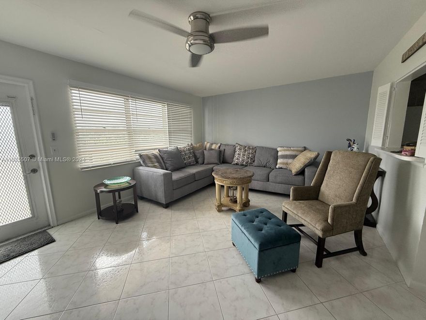 This 55+ beautifully 1-bed, 1.5-bath condo offers a perfect blend of comfort and style in a sought-after building. This condo is a gem with tile flooring throughout, central AC, and a move-in-ready condition! A large, fully enclosed patio with stunning garden views provides a peaceful spot to relax and unwind.

Live the resort lifestyle in Century Village, an active adult community with endless amenities! Enjoy pools, a vibrant clubhouse, social clubs, special events, fitness classes (aerobics, yoga, Pilates, and more), sauna, tennis courts, and convenient shuttle buses. Located minutes from the ocean, City Place, PBS, and premier shopping, Century Village places you close to it all.

Don't miss this opportunity to experience the best of Century Village living!