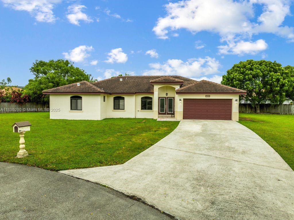 Located on a quiet, cul de sac street in the Redlands, on a dreamy lot of more than half acre, with many upgrades. This home is perfect for large family with all the toys. Create your private backyard oasis on this 22,000+ SF lot, room for pool, in-laws cottage, boat, RV or work vehicles. Remodeled and has many upgrades incl. impact windows and doors, reroofed in 2019 with flat tile, porcelain plank flooring. newer bathrooms. Every room has abundant closet space. 1700 watt generator included. Close to South Dade Park and to many dining and shopping options. Redlands fruit & vegetable stands nearby. A huge movie theater/bowling alley/arcade are nearby. Local schools public and charter with magnet programs. No flood zone no HOA.