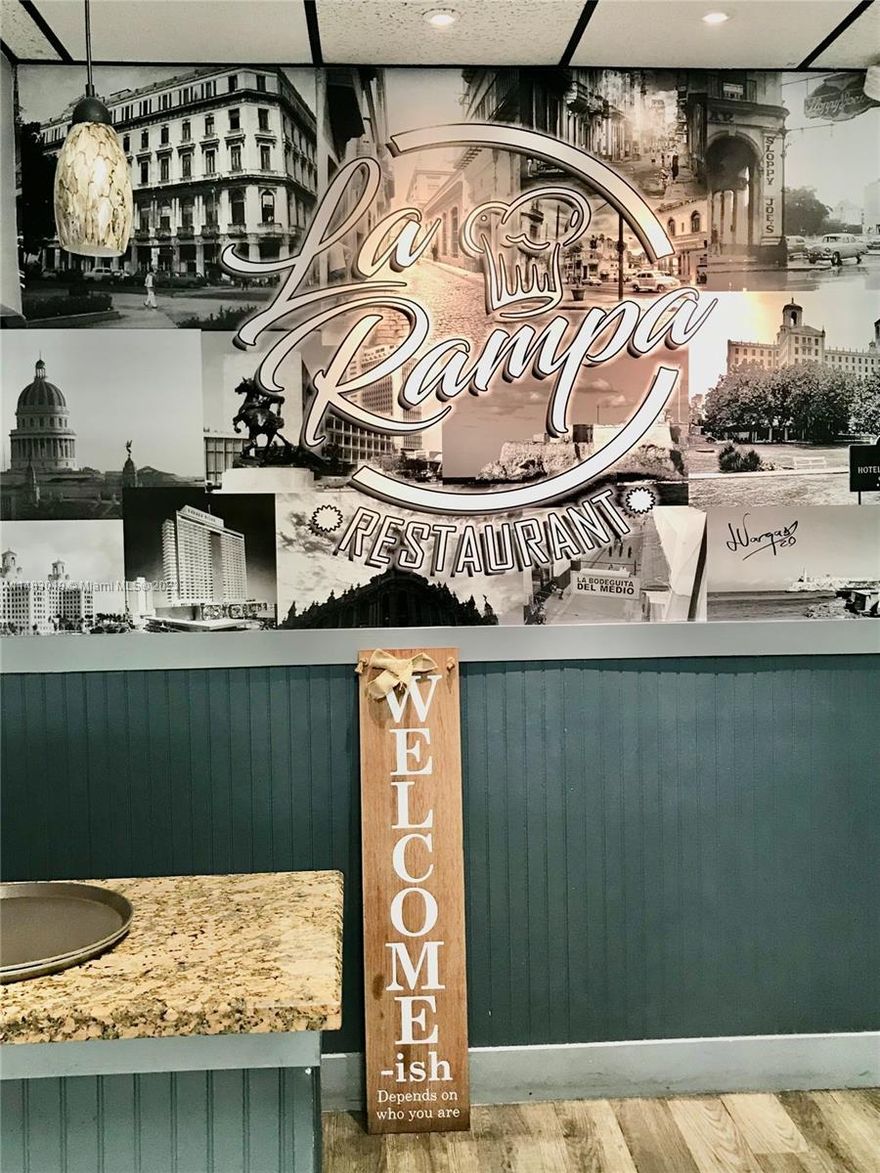 EXCELLENT OPPORTUNITY TO BUY YOUR WEL ESTABLISHED RESTAURANT IN PLACE. IN A HIGHLY VISIBLE AREA OF HIALEAH!! SERVE CUBAN FOOD, WITH DANCE FLOOR, WINE & BEER BAR, LIVE BANDS, KARAOKE AND PRIVATE PARTY AREA. BREAKFAST, LUNCH AND DINNER SERVICE! IT WON'T LAST LONG ON THE MARKET.