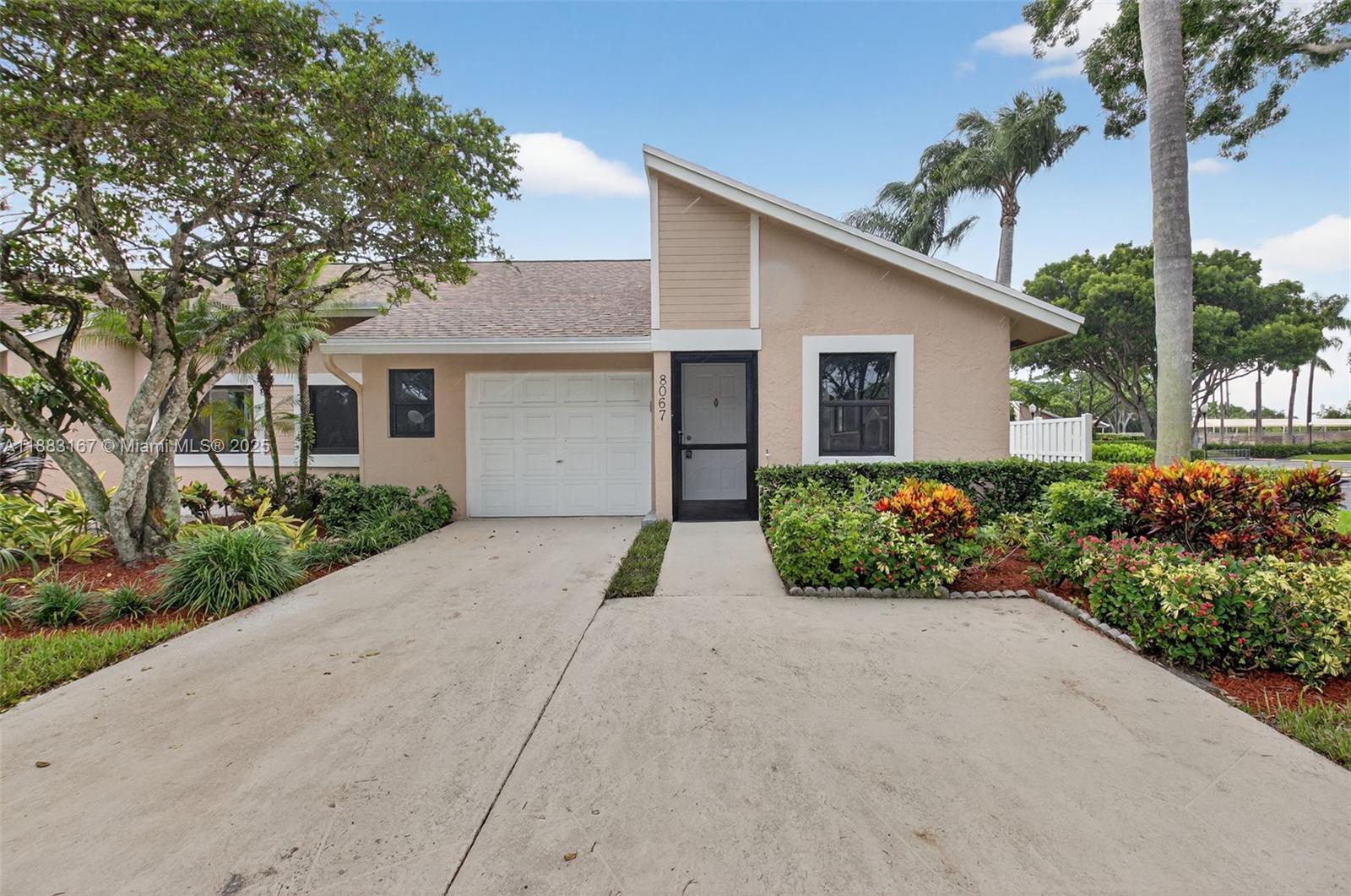 Whisper Walk's Best Buy.Fully Renovated.New full Impact windows and slider.New gourmet chef’s kitchen includes all new stainless steel appliances, quartz countertops, modern cabinetry, and a double pantry for ample storage.New 24x24 porcelain tile flooring throughout, and a spacious den that opens to a private paved side patio.Both bathrooms have been fully updated with new vanities and countertops.Stunning 2BR/2BA corner villa with 1-car garage in the desirable Eastgate section.Located steps from the clubhouse.No front neighbors.Gated community offering pools, tennis, pickleball, fitness center, and more. New Roof (2023),New Carrier 3-Ton A/C (2024),New Water Heater (2025),Fresh Exterior Paint (2024).