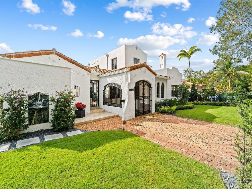 Introducing 1236 Obispo Ave, a luxurious haven nestled in the heart of Coral Gables. This exquisite property boasts 4 bedrooms and 4 bathrooms (3 bedrooms in main home and guest quarters), providing a spacious and comfortable living space for the discerning homeowner. With a dedicated wine room for connoisseurs, working fireplace, heated pool for all season backyard entertainment, this home creates a perfect setting for relaxation and enjoyment and the ideal venue for hosting gatherings. Impact windows and doors offer both elegance and protection. The main bathroom presents a unique outdoor shower, seamlessly blending nature with contemporary design. This residence stands as a testament to meticulous craftsmanship and opulence with the best finishes available.