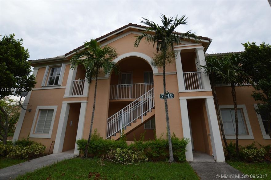 Beautiful 3/2 apartment ready to move in  in the desirable community of Shoma Homes Miami Lakes, Tile throughout, washer & dryer, 1 assign parking in front of the unit. Application with Bahia is $50.00 Application & approval with the HOA is required.