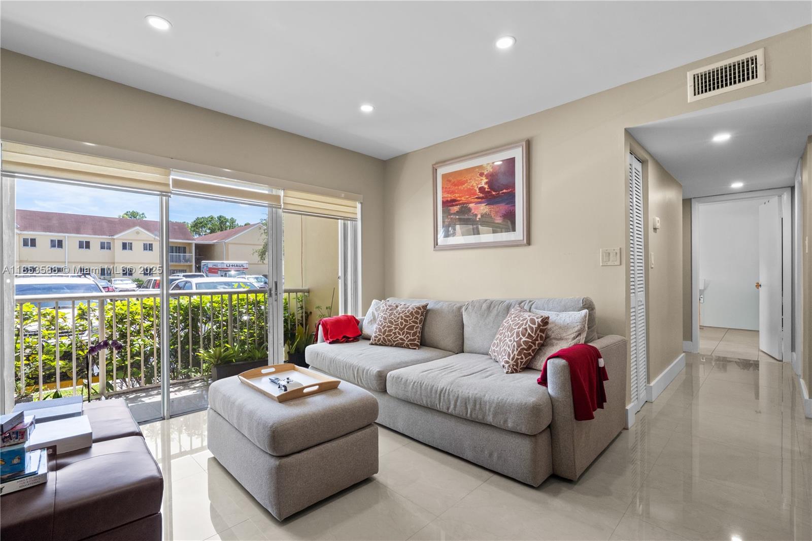 Spacious and upgraded 2-bed, 2-bath corner unit in Willow Walk, Kendall! This 1st-floor garden apartment features 960 SF of living space, tile floors throughout, and a private balcony. Enjoy a remodeled kitchen, granite countertops, and stainless steel appliances, plus modern bathrooms, walk-in closet, and in-unit washer/dryer.Plenty of guest spaces. Quiet, well-maintained community w/pool. Ideal location—walking distance to shopping center, 3 min away from Costco, public transportation, and just minutes from Miami Dade College, London Square, and the Turnpike. Rented until Dec 2025—great for investors!