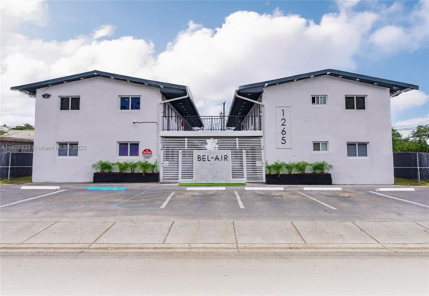 Bel-Air Apartments:  A pristine, fully-renovated and stabilized 14-unit multifamily asset located in Opa-Locka, Florida.  With a balanced mix of efficiently-sized BR and 2BR units, substantial capital improvements, and optimized in-place income from both market-rate and Section 8 tenants, this property offers a secure, low-maintenance investment perfect for 1031 Exchange buyers.  

Investment Highlights
-Ideal unit mix with (6) 2BR-1BA units and 8 1BR-1BA units
-Fully-renovated grounds feature impact glass, gated courtyard entry, security cameras, ample on-site parking, and clean modern facade
-Assumable mortgage @ 6.4% interest
-All units individually metered for electric
-Steady 92-100% occupancy from professional property management