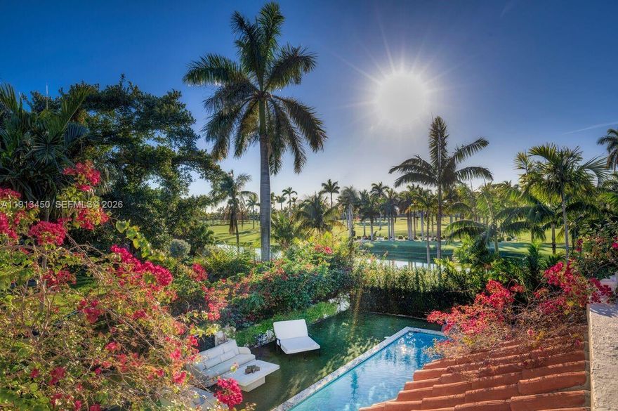 Magnificent mediterranean on private La Gorce Golf Course. Fully renovated with only the best! Separate guest cottage and 2 car garage.  High ceilings and an original fireplace on an oversized lot make this a dream come true.  A grand home indeed!