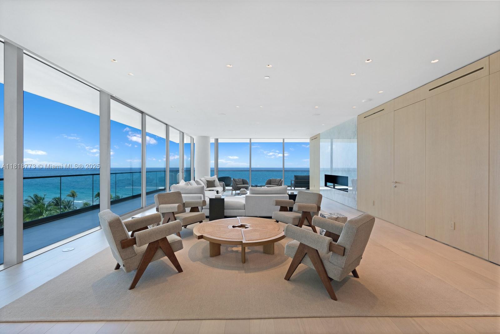 Where artful living meets oceanfront serenity — this redesigned residence at Oceana Bal Harbour is a sanctuary of style and soul. Fully redesigned by Deborah Wecselman, the 3-bedroom unit features an open-plan layout, Eggersmann kitchen with Gaggenau appliances, custom Dayoris doors, Lutron system, sleek wood finishes, eco smart fireplace, hidden bar, and stunning stone accents throughout. Expansive terraces frame sweeping ocean, sunrise, and sunset views—perfect for entertaining or family gatherings. World-class amenities include two pools, spa, gym, clay tennis courts, restaurant, and 24 /7 concierge and security. Prime location near Bal Harbour Shops, fine dining, and Miami Beach.