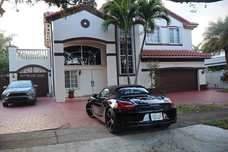 Beautiful two-story single-family home located in a gated and guarded residential community in Miami Lakes, with controlled access upon entry. This property features 4 bedrooms and 3.5 bathrooms, a functional layout with spacious living areas, an enclosed garage, and a roof that is only one year old. The private fenced backyard offers a pool, outdoor kitchen, and a bathroom conveniently located in the pool area, and also features mature fruit trees, including mango and plum trees. The home also boasts a large upstairs terrace, ideal for entertaining or relaxing. Situated on a lot of less than 1/4 acre and conveniently located near major highways, shopping, dining, and top-rated schools. A great opportunity to own in one of Miami Lakes? most desirable communities.