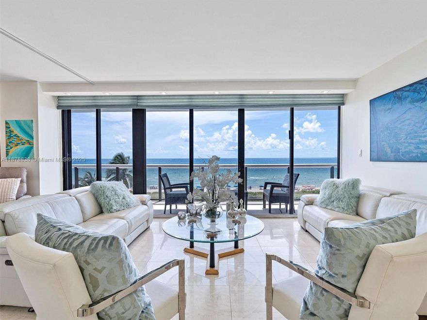 Available starting DECEMBER 5th. Welcome to Direct Ocean Views from the Waves! Discover coastal living at 9455 Collins Ave #608. This spacious one-bedroom residence offers a versatile layout with a convertible second bedroom (ask listing agent for details). Enjoy an open living area, modern kitchen, and private balcony with abundant natural light. Situated in a full-service oceanfront building, residents benefit from 24-hour security, valet, fitness center, pool, and direct beach access and service. Perfectly located near Bal Harbour Shops, fine dining, and entertainment. Rental Rates: 6-10 months $10,000/month 12+ months $6,500/month