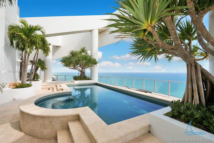 This rare and significant 3 floor PH will take your breath away. Enter through a private elevator to a grand view of the ocean adorned with a beautiful Chihuly Chandelier and an indoor waterfall spanning 2 floors in height. The countertops and design of this mansion in the sky have been  conceptualized and brought to life bringing South Floridas natural beauty of the ocean indoors. Other features of this gorgeous 5 bedroom residence include an in-home, personal, elevator to take you to the 3rd floor where you are enchanted by your own landscaped and light designed terrace with a pool, jacuzzi, and irrigation system. Outside of this gracious living space are 5 parking spots with built-out building entrance, gym, spa, and onsite​​‌​​​​‌​‌​​​‌‌​​​‌‌‌​​‌​​‌‌​​​​ restaurant.