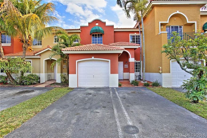 Remodeled, two story townhome located within Vista Alegre subdivision. Unit upgrades include a newer kitchen with granite countertops, updated bathrooms, porcelain tile, lighting, water heater, and HVAC.  First floor features a one car garage, combination living/dining, powder room for guest, and open kitchen to the family room.  In addition, this property offers a large fenced patio for outdoor entertaining. The second floor features all  three bedrooms with two full baths.