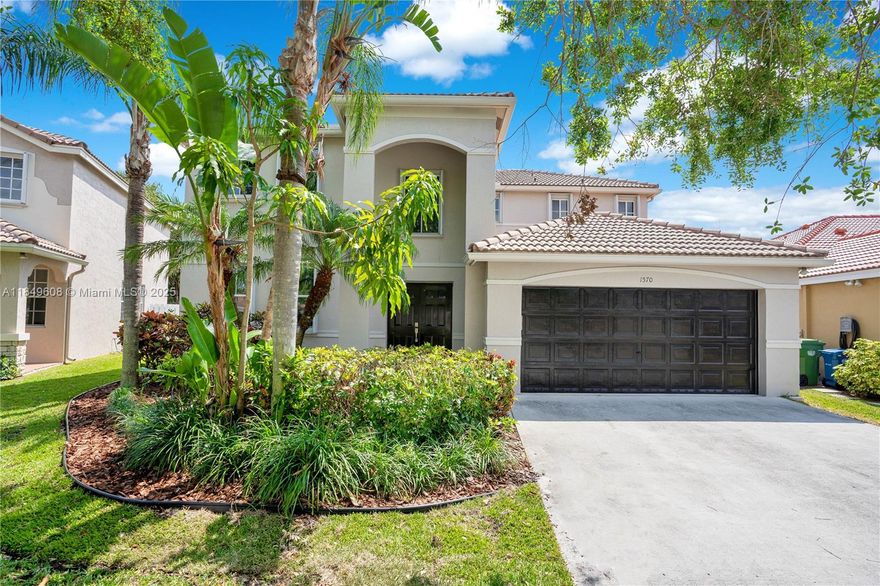 Available NOVEMBER 1st. Desirable Weston location near top-rated "A" SCHOOLS: Gator Run Elementary, Falcon Cove Middle and Cypress Bay High Schools. CUL-DE-SAC where KIDS ACTUALLY PLAY OUTSIDE! Tastefully remodeled MODERN 2-story home. 1 Bd and full bathroom FIRST FLOOR. Home has lots of NATURAL LIGHT with several windows, living room with high VOLUME CEILINGS, open concept. Remodeled KITCHEN, HUGE master bedroom with walk-in closet and ample master bathroom. Fenced lot with private east-facing pool. Great outdoor space to enjoy a cup of your favorite drink! Features include a 2-car garage, LONG 6-car driveway. Quartz kitchen tops, WINE COOLER, and neutral colors. GATED community, playground, community pool, sport courts. Don't miss out on this gem!