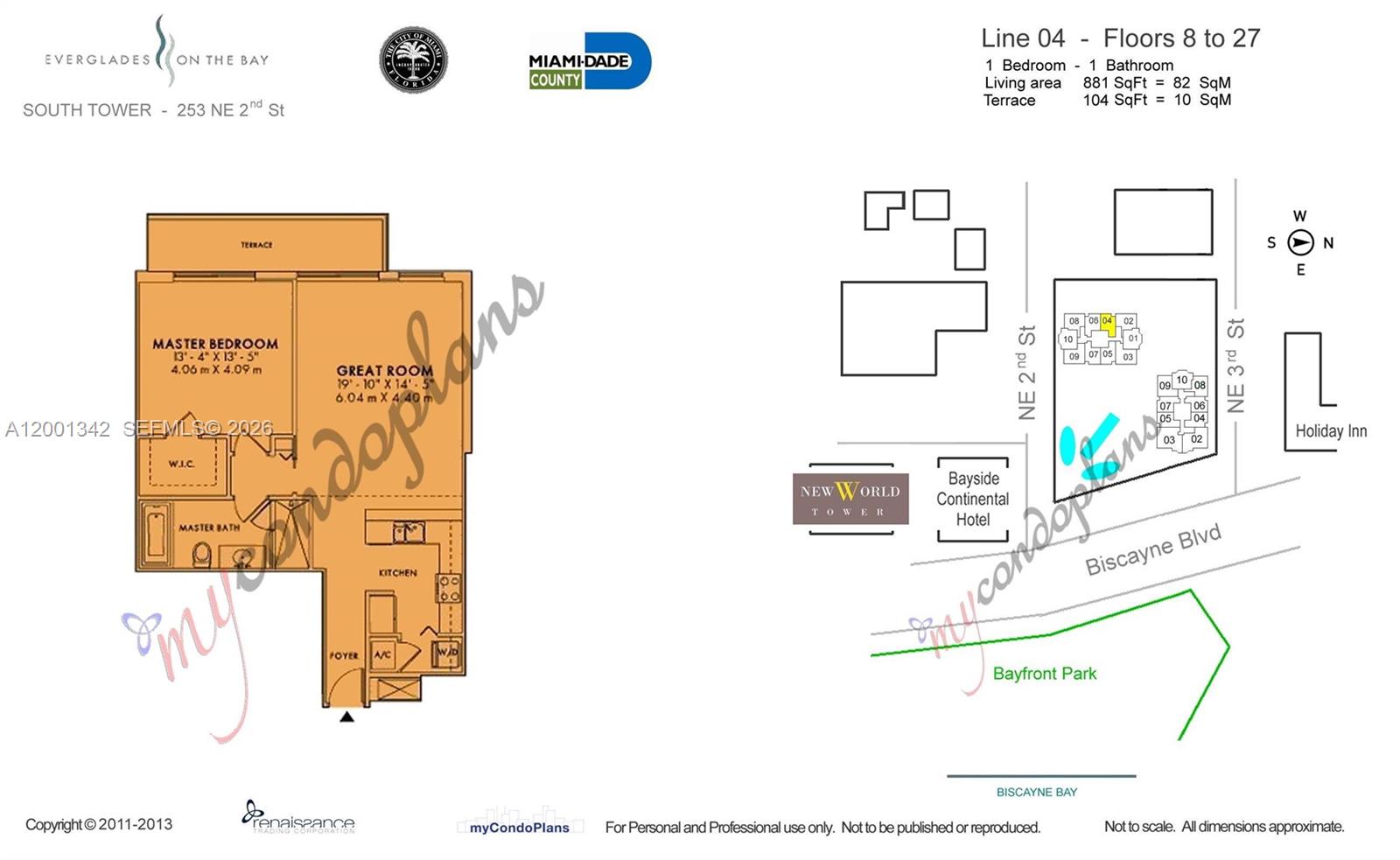 VIZCAYNE SOUTH CONDO - Residential Lease
