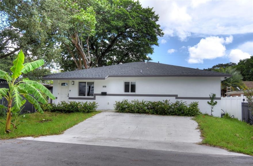 NEW CONSTRUCTION 2024. Beautiful 4 bed/2 bath split floor plan with complete hurricane impact windows and doors. This new construction built is equipped with new top of the line appliances, modern tile flooring, new roof, new A/C, new HVAC.