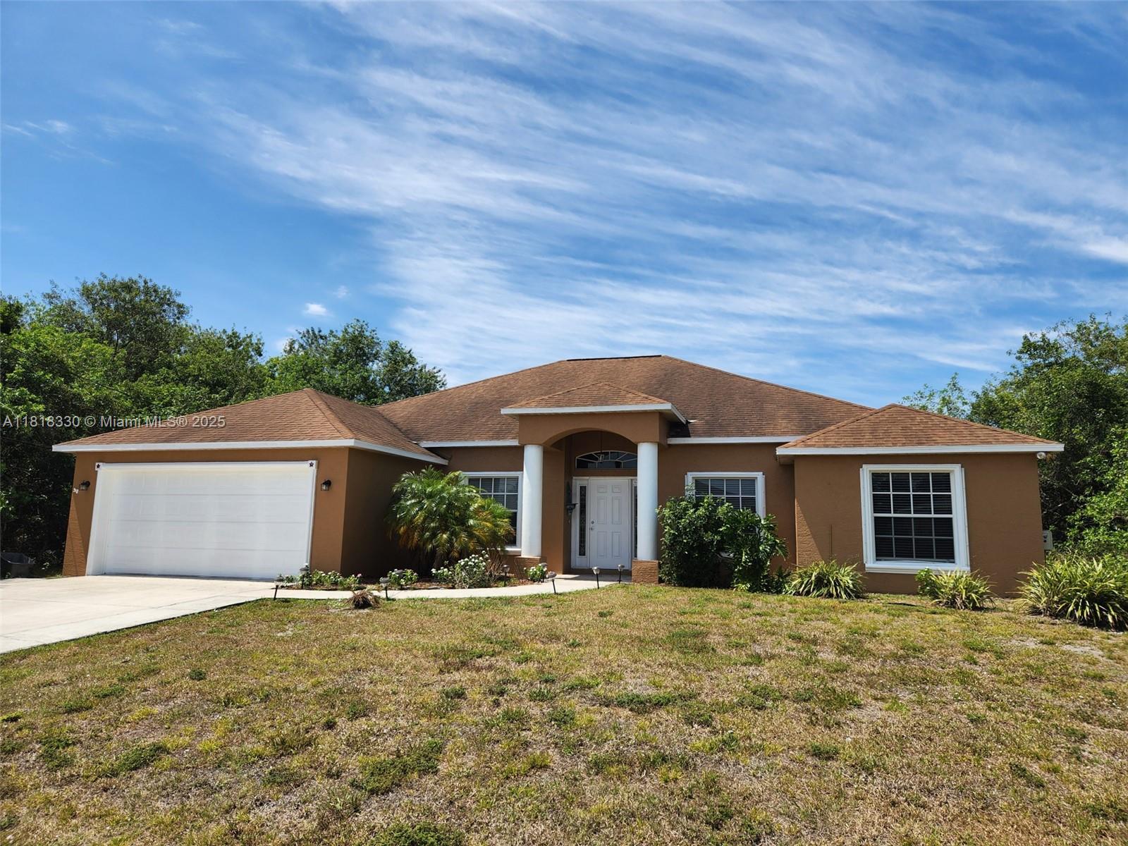 Beautiful 4 bed, 3 bath home with 2 car garage in Becker Road and Port St. Lucie BLVD area of Port St. Lucie. This home features: -Split plan with master bedroom on one side and other three bedrooms on the other side. -Tile flooring in kitchen and living area and laminate flooring in all bedrooms. -Large Kitchen with granite counter and breakfast area -Stainless appliances in kitchen -One bedroom with cabana bath can be used as in-law suite -Ceiling fan in all bedrooms. -Large, covered and screened patio -Fenced yard -Easy access to I-95 and Turnpike