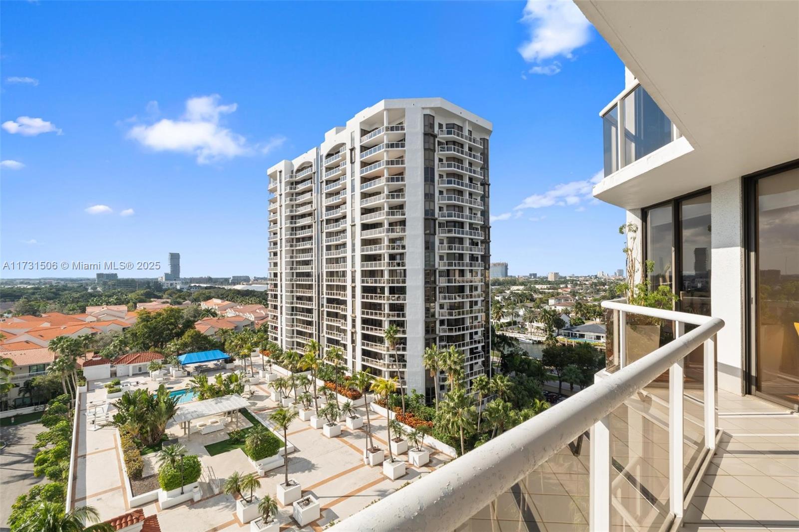 Absolutely gorgeous view from the 10TH floor! Portsview at the Waterways the best location in Aventura! This 2B/2B beautiful unit exudes a warm feeling with natural sunlight, split floor plan with large closets. This gated community offers exceptional amenities including two pools, a fitness center, tennis courts, a beautiful party room, and walking paths amongst endless trees. Located within walking distance to Houses of Worship, Don Soffer High School, Waterways Parks and Marina, Whole Foods, and Aventura Mall yet away from local traffic. One assigned covered parking space.Must see!