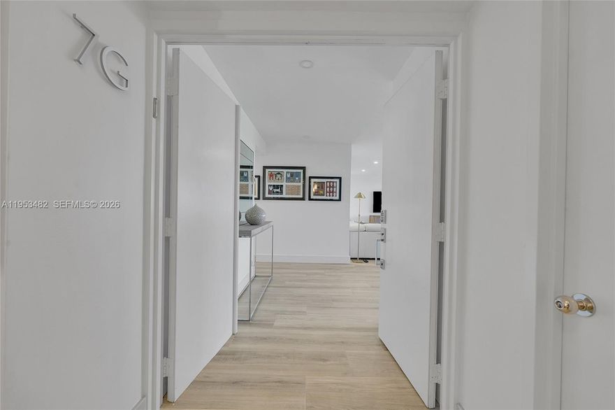 No expense was spared in this extraordinary, top To bottom renovation, setting this residence apart as a true one of a kind offering in The Corinthian.  Every detail has been thoughtfully curated with premium finishes and modern sophistication throughout.  This is not just a remodel- this was a complete transformation.  Come see for yourself. Porcelain floors. Quartzite counters, professionally done closets. Newer mechanicals and impact windows and doors. Then add assigned covered parking, 24/7 guards, gym, heated pool, etc.