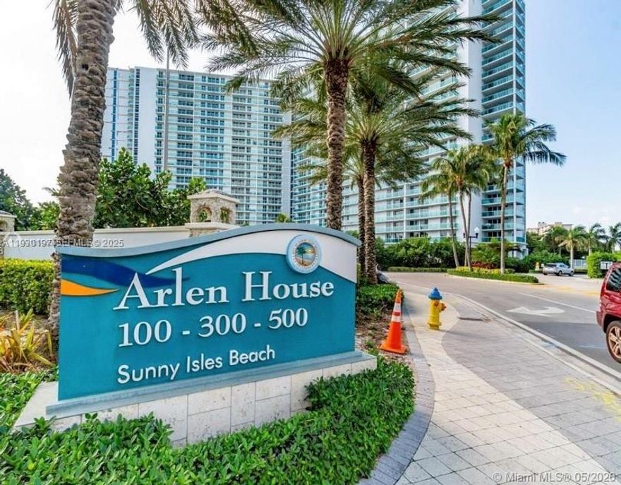 Amazing unit located at Arlen House Resort Style Condominium.  1 Bed 1.5 Bath with direct unobstructed South East Ocean Views., tile floors throughout, open kitchen, Oversize master bedroom with a comfortable walk in closet, Spacious Balcony. Walking Distance to the Beach of Sunny Isles white sands beaches. Many Amenities heated pool, Jacuzzi, 2 tennis court, Boat slips may be available at the Marina at walking distance. Front Desk, Guard Gate, 24 hours Valet Parking, 1 Covered Assigned Parking +1, Community Shuttle, On Site Restaurant and more. Close to Bal Harbour Shops, Gulfstream Casino, Aventura Mall, The Horse Track and many incredible fine Restaurants, Prime location across from the Ritz-Carlton.