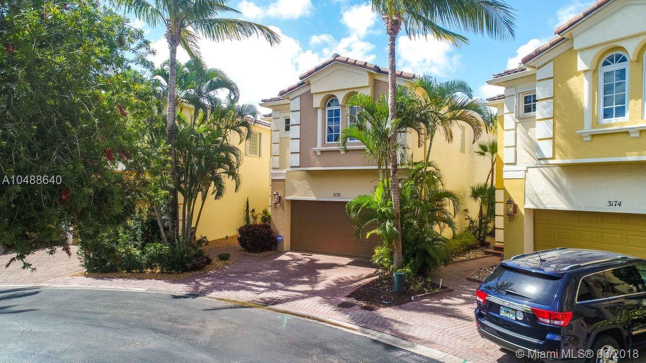 Cul-de-sac lake front home in the prestigious gated community of Aventura Lakes. Large 3 in suite bedrooms,3.5 baths, large walk-ins, independent laundry room on second floor. Floor plan features high celings. Marble floors through-out first floor and stairs, elegant wood floors on second floor. Large fenced extended back yard with patio pavers, french doors to patio , 2 cas garage with porcelain-finished floor. SS kitchen appliances, tal kitchen cabinets, mosaic back-splash. Premium lot offering beautiful open view to the lakes with privileged elevation.