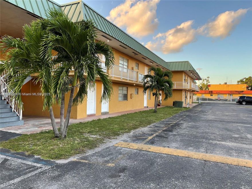 Beautiful 2 beds/1 bath apartment on the second floor, with a balcony. This unit comes with two assigned parking spaces in a gated community. Recently remodeled, fully painted, high impact windows and sliding door, all brand new kitchen, and tiled floors. Centrally located in Miami Gardens, close to I-95, turnpike, and the 826 highway. Located across from Walmart. Water is included, shared washer and dryer in the same building