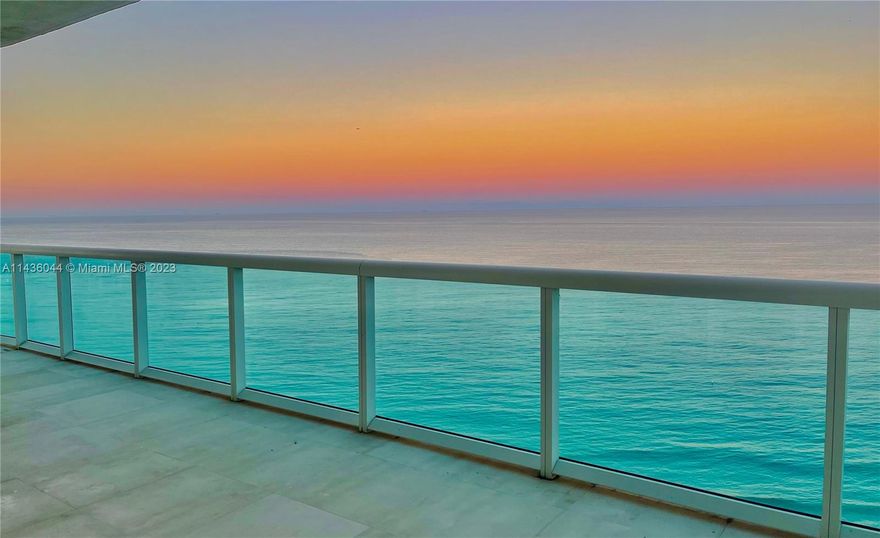 Spectacular Oceanfront at The Palace, a luxurious building in prestigious Bar Harbour! Your private elevator and foyer open directly into this distinctive 3 bedroom and 5.5 bathroom condo with 3,690 SQ ft. living space and 1015 SQ ft. Wrap around the terrace. Breathtaking 180-degree views of the ocean from the living room, dining, and breakfast areas, as well as from all the bedrooms. Impressive Floor-to-ceiling windows with a spacious wrap-around terrace offering direct ocean and city views, all with electric hurricane shutters. This is luxury living at its finest within a full-service building offering 24-hour security and concierge, pool, spa, fitness center, tennis, restaurant, and so much more. Shop at famous designer boutiques across the street at Bal Barbour mall.