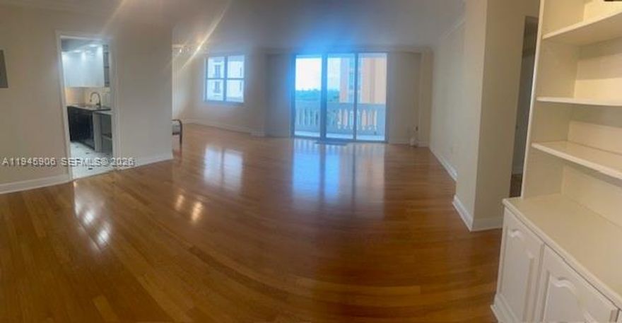 Sunny spaciuos airy Large 2 be/2 bath Large master suite with very ample closets including walk in Hurricane impact windows  Corner unit, 3 exposures, warm wood floors  In a boutique 24 hrs doorman building located on prestigious Biltmore Way in the heart of Coral Gables Walk to Miracle mile, shops, grocery, cinema, book store, library, performance hall, Venetian Pool   One block from Granada Golf Course  Area service by Freebe and free trolley  Large pool, jacuzzi and sauna 3 assigned garage parking spaces, ample guest and street parking, extra storage space, beautiful expansive views from all rooms  

Den can be converted to 3rd bedroom