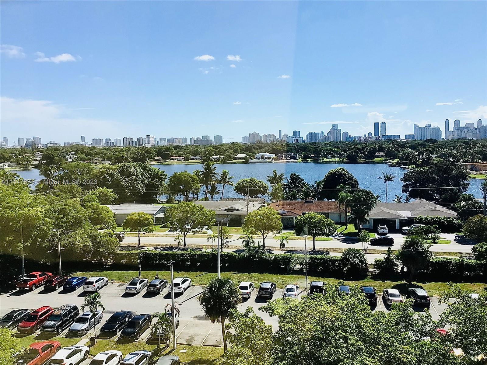 Beautiful Lake View at the best location between Dade and Broward county. Enjoy the cool breeze from the balcony of the unit that has a magnificent view day and night. This is a great opportunity for newly couple to start or if you want to retire and have malls, restaurants, expressways and beaches close. FEW MINUTES FROM AVENTURA MALL. This unit is a 1/1,5 converted to a 2/1,5. Just come and see this spacious unit. New A/C 2 year old.