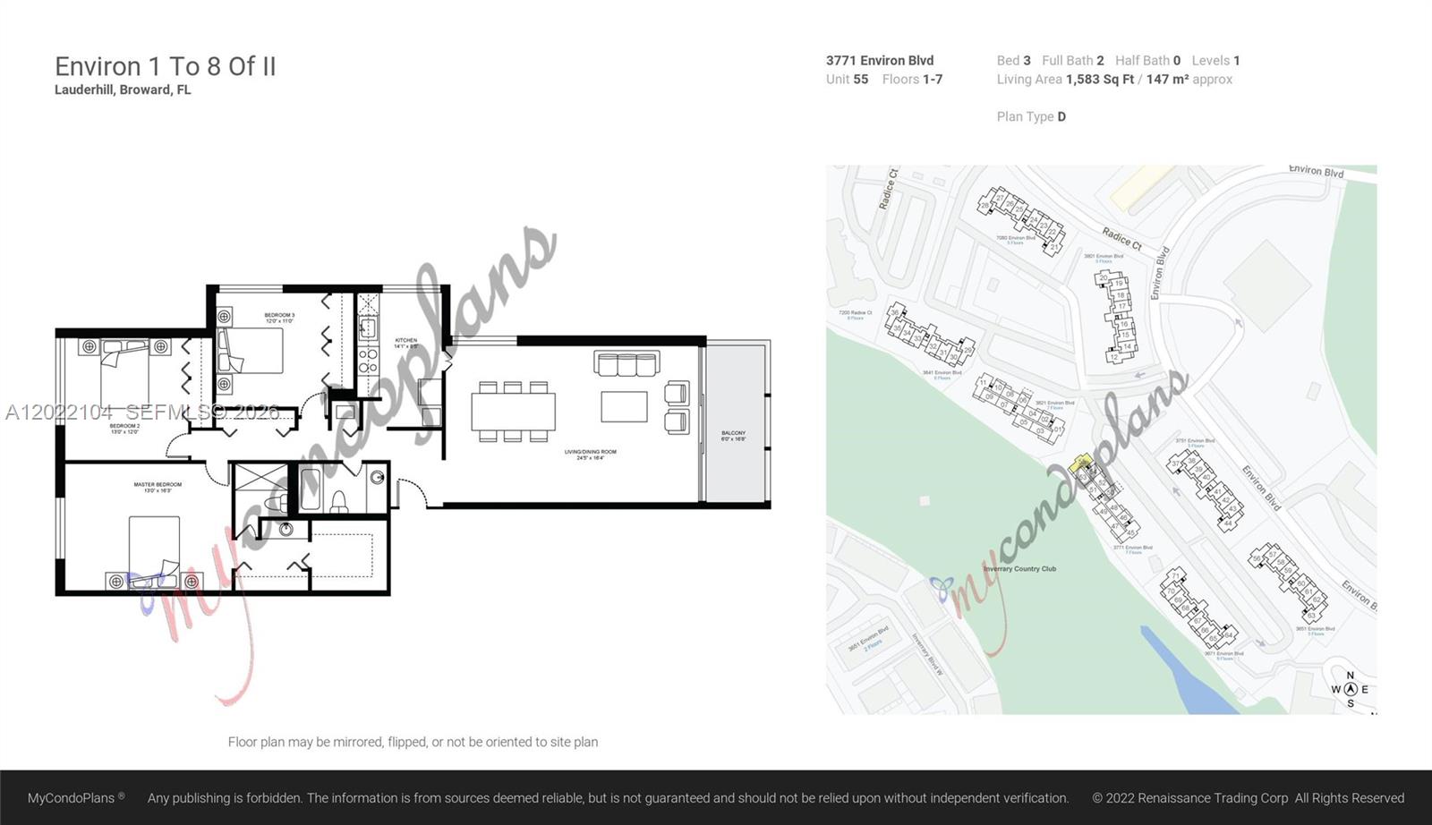 CONDOMINIUM 6 OF ENVIRON - Residential